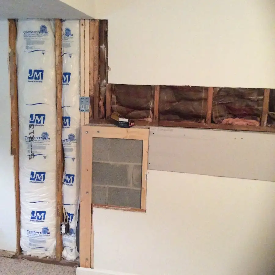 Wall insulation replacement during Contents Cleaning & Restoration in Plattsmouth